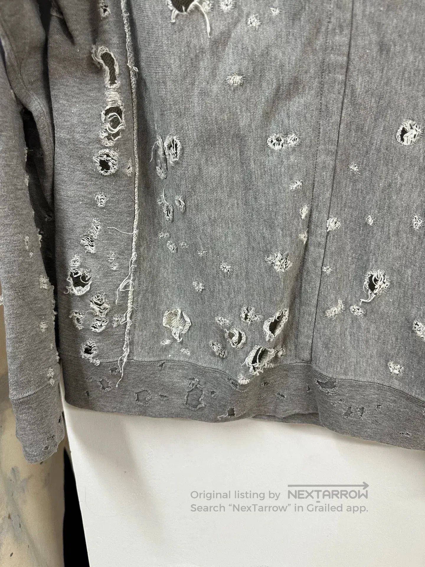 Comme des Garcons Homme Plus soloist oversized sweatshirt with distressed details. Size US L / EU 52-54 / 3 - 7 Thumbnail