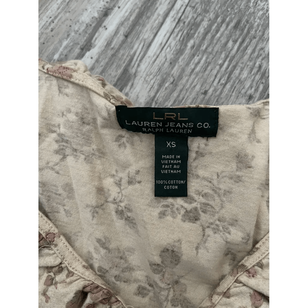 Lauren Ralph Lauren Ralph Lauren Floral Cotton Top (XS) Size XS / US 0-2 / IT 36-38 - 2 Thumbnail