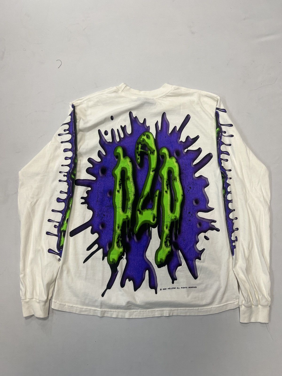 HELLSTAR Hellstar Horror Book White Longsleeve T-Shirt Size US S / EU 44-46 / 1 - 2 Thumbnail