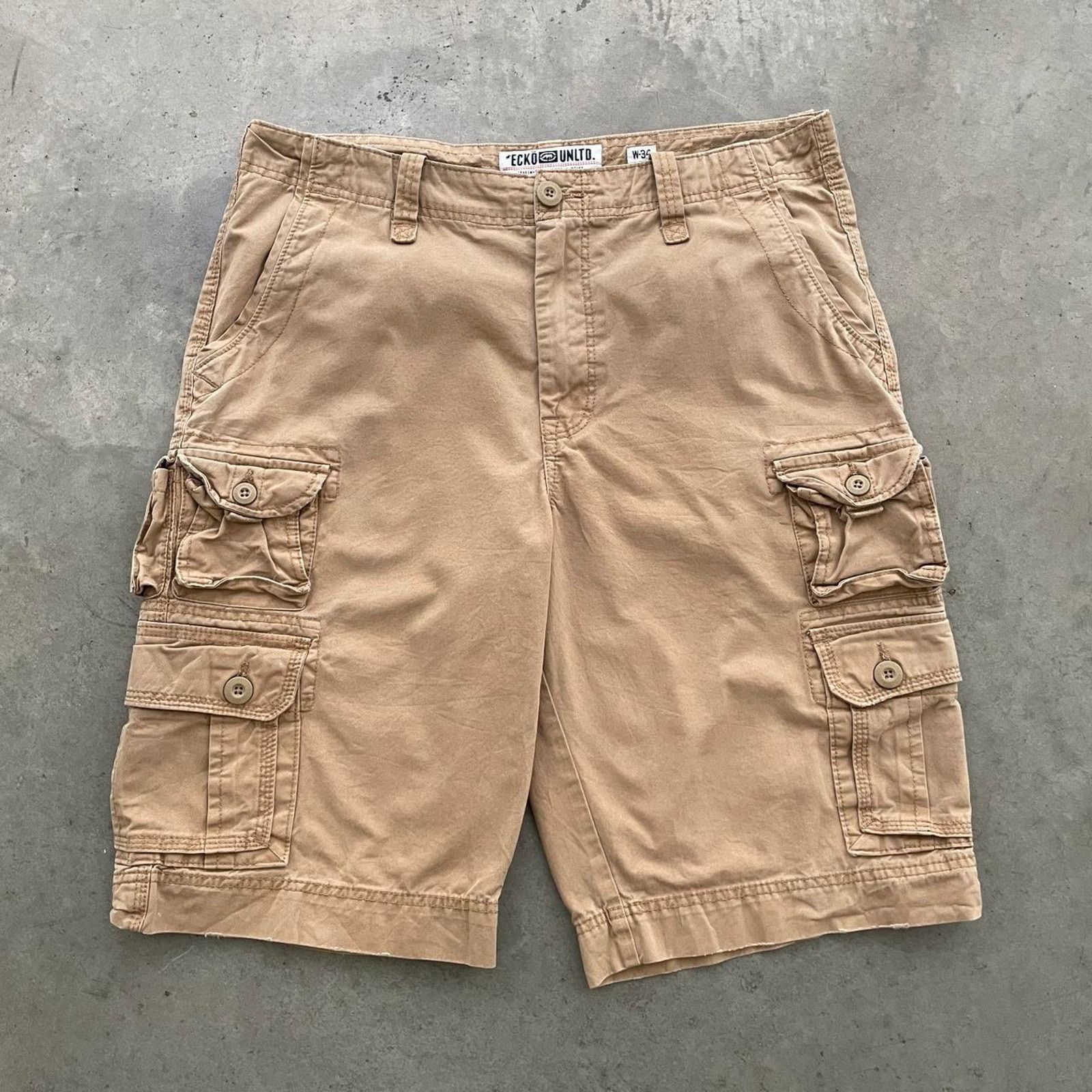 Ecko Unltd. Eckō Unltd. Tan Cargo Shorts Size US 34 / EU 50 - 1 Thumbnail