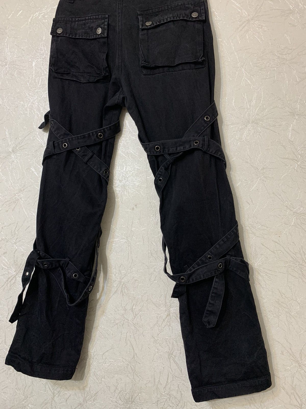 Japanese Brand Queen of Darkness Harness Bondage Punk Goth Black Pants Size US 30 / EU 46 - 8 Thumbnail