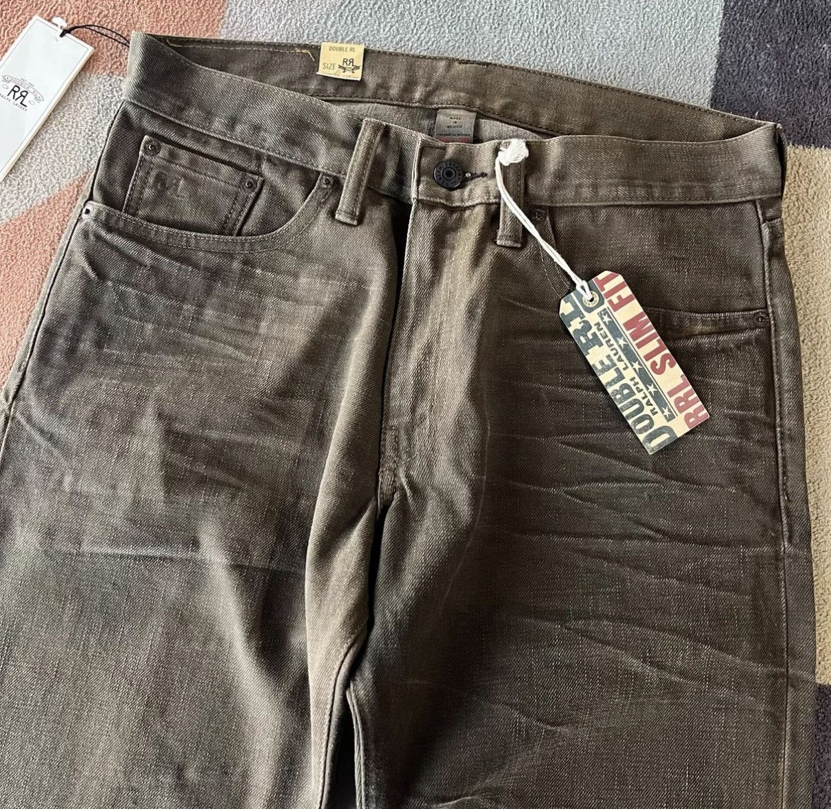 RRL Ralph Lauren RRL Ralph Lauren Double RL Mud Dyed Brown Jeans K22 Size US 32 / EU 48 - 3 Thumbnail