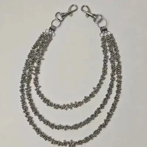 Jewelry Bead Flower Three Tier Silvery Pants Chain Size ONE SIZE - 5 Thumbnail
