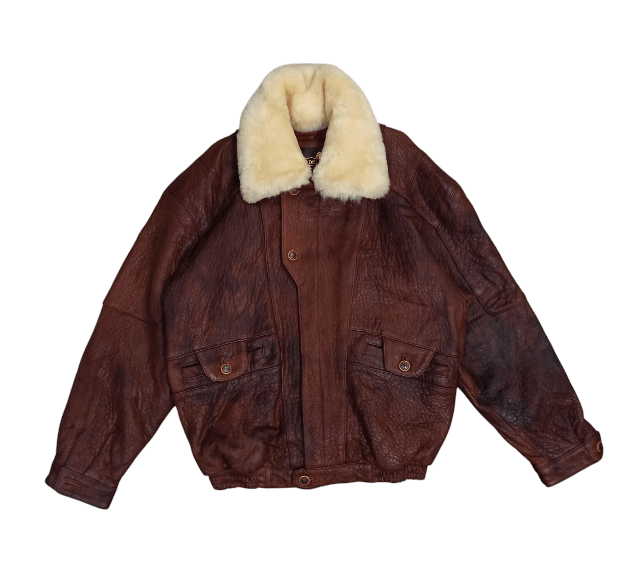 Vintage 80's A2 STYLE SHEEPSKIN AVIATOR JACKET