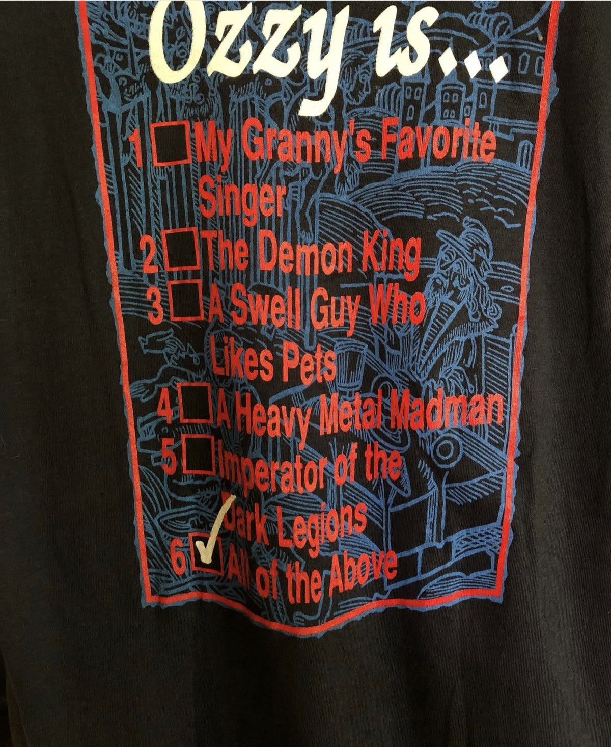 Band Tees Vintage Ozzy Osbourne 1988 Size US L / EU 52-54 / 3 - 7 Thumbnail