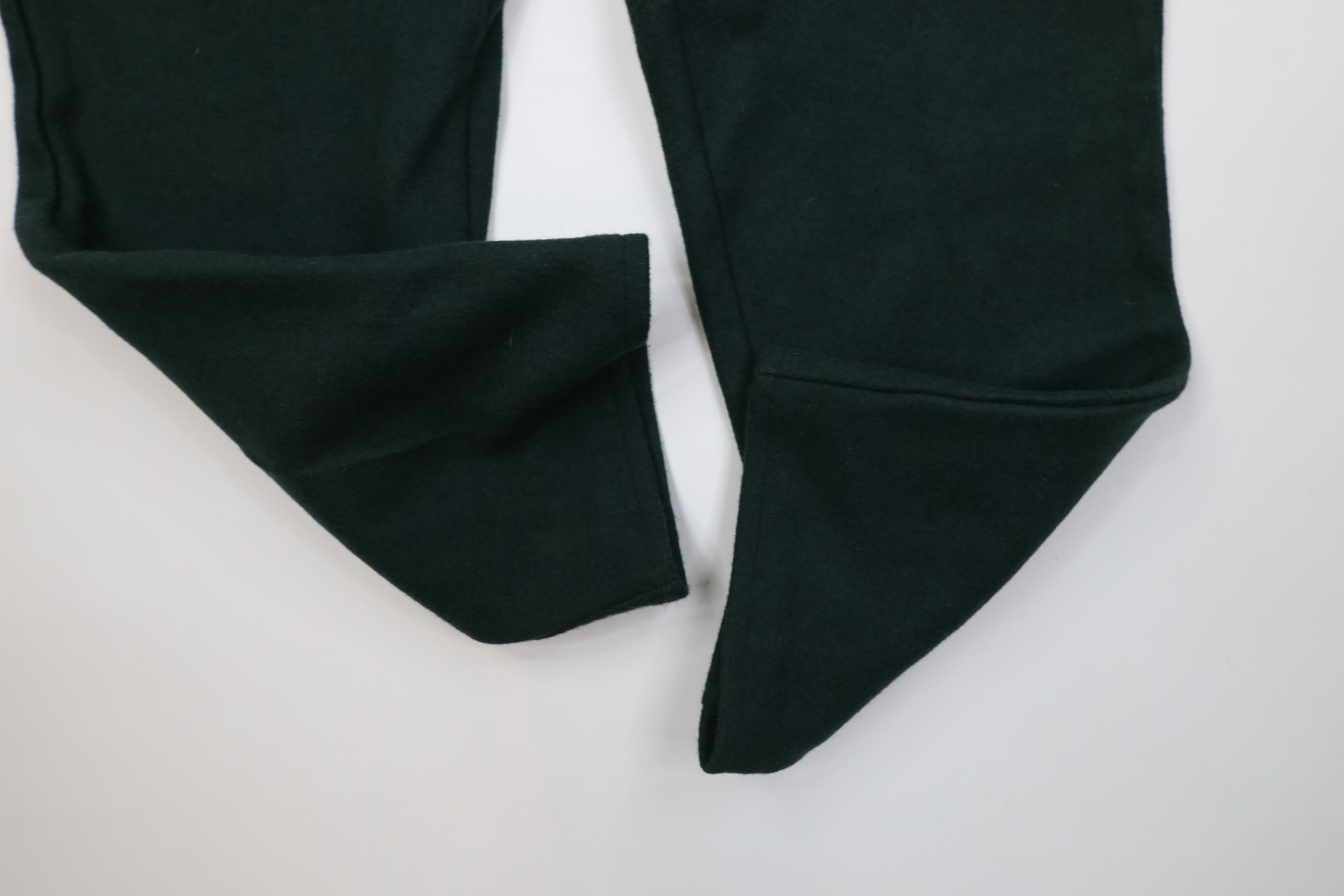 Vintage Vintage 90s Streetwear Wool Wide Leg Pants Hunter Green Size US 36 / EU 52 - 5 Thumbnail