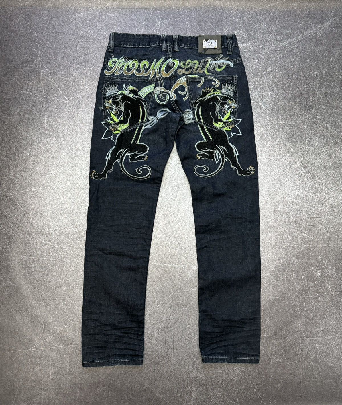 Japanese Brand Avant Garde Japanese Style Ed Hardy Kosmo Lupo Jeans Size US 31 - 1 Thumbnail