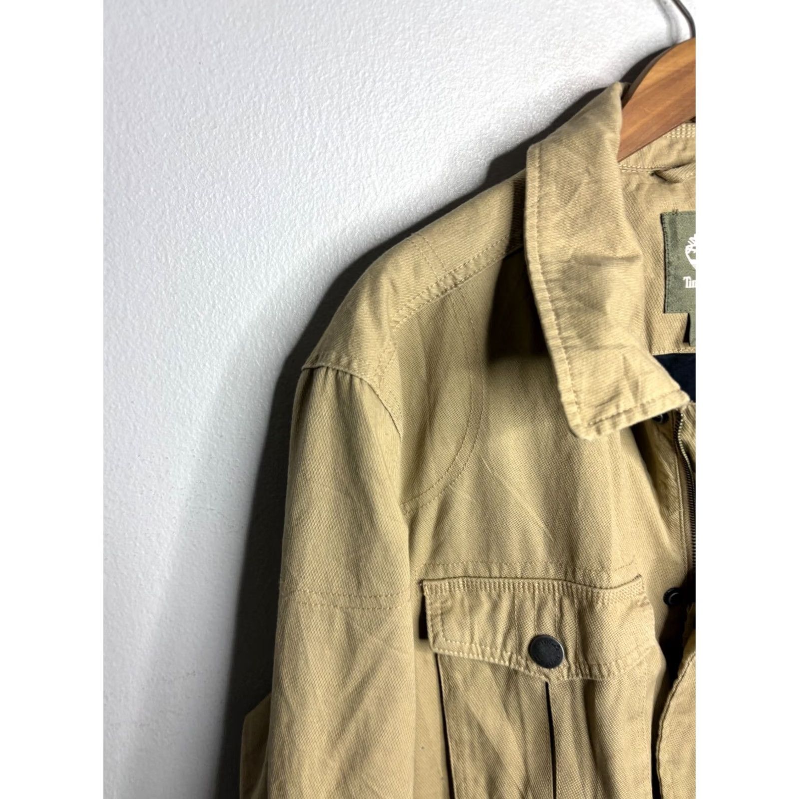 Timberland VINTAGE Timberland Weather Gear Jacket Mens Utility Weathergear 90s Beige XL Regular Zipper Full Zip Lined Cotton Canvas Hiking Outdoor Size US XL / EU 56 / 4 - 2 Thumbnail