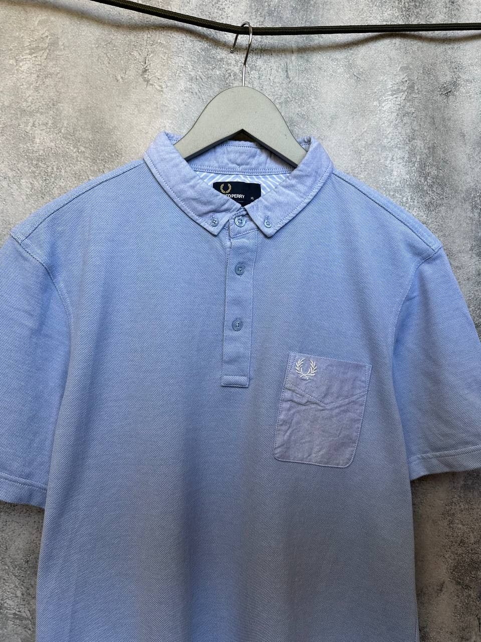 Fred Perry Fred Perry Sky Blue Button-Down Polo Shirt Slim Fit Pocket Size US XL / EU 56 / 4 - 5 Thumbnail