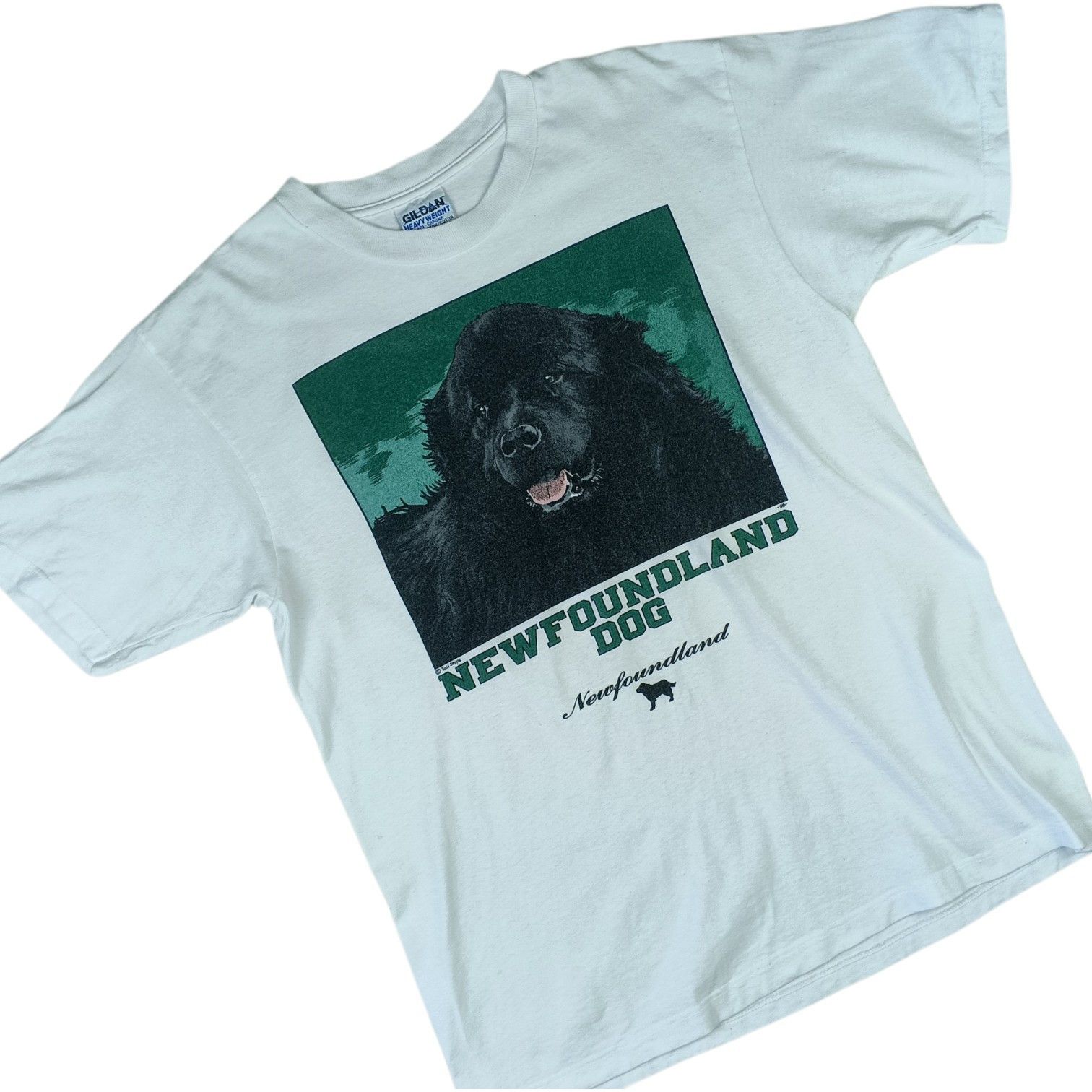 Gildan Vintage 90's GILDAN New Foundland Dog Animal T-Shirt Size US M / EU 48-50 / 2 - 3 Thumbnail