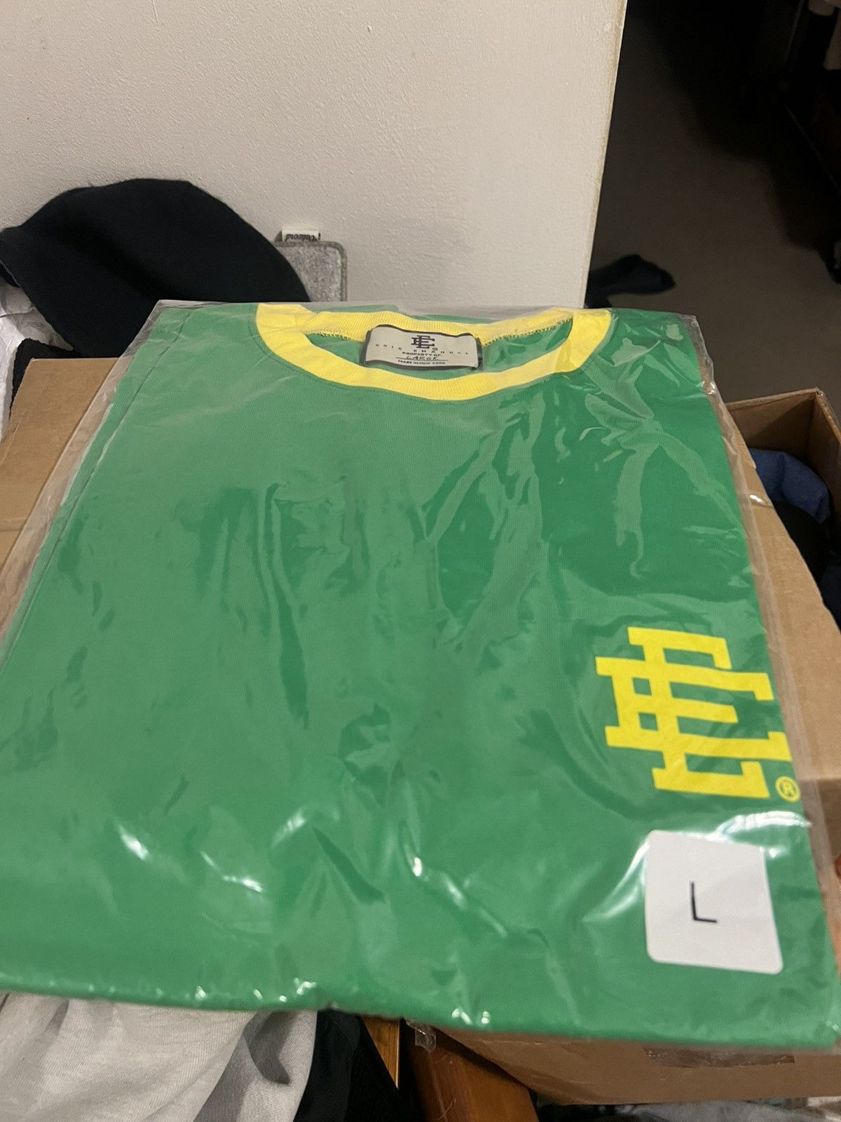 Eric Emanuel Eric Emanuel green & yellow ringer tee shirt large Size US L / EU 52-54 / 3 - 1 Thumbnail