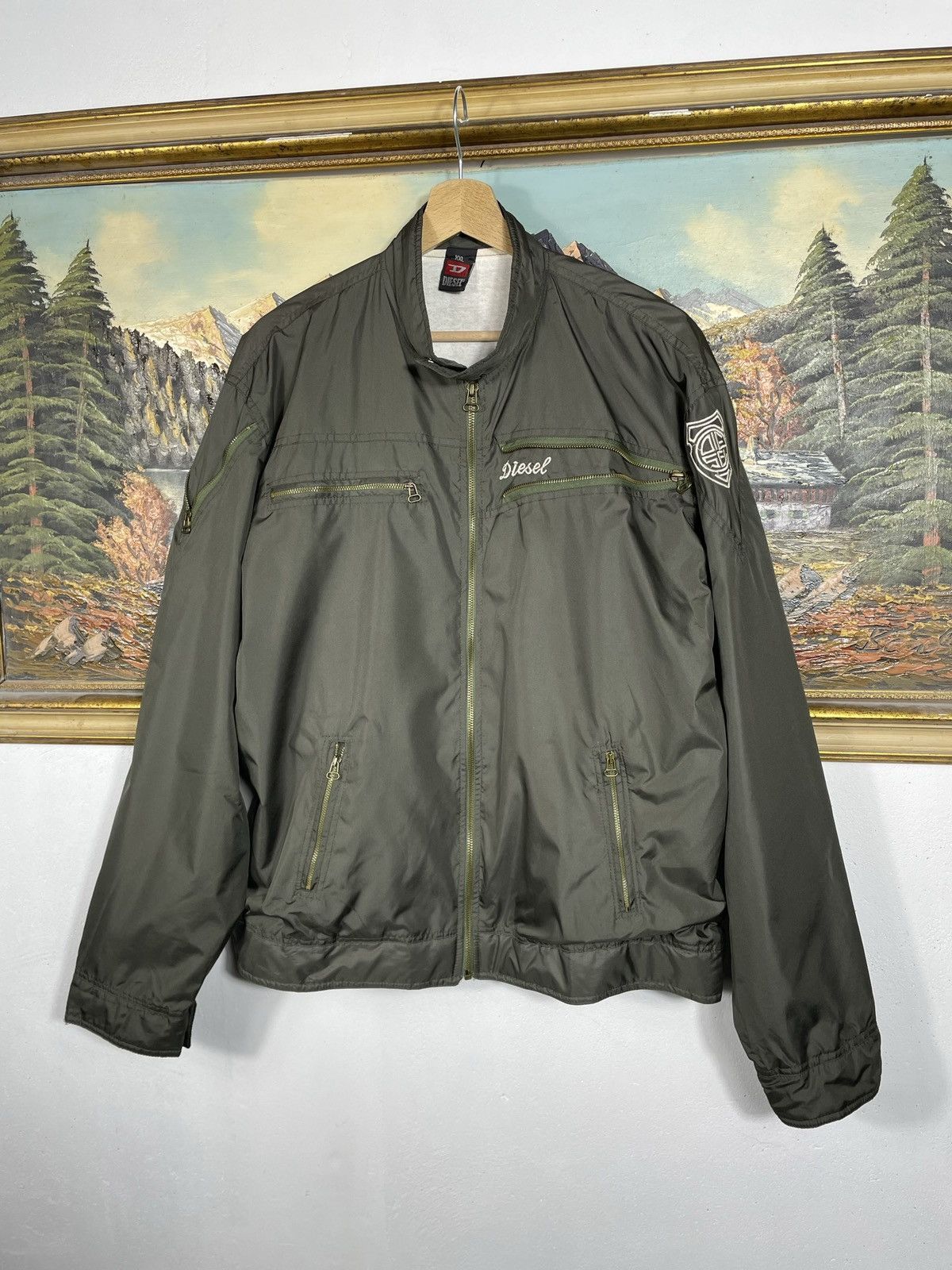 Diesel × Japanese Brand × Vintage Diesel Retro Y2k Ligh Jacket Skate HipHop Saag Loose Boxy Size US XXL / EU 58 / 5 - 3 Thumbnail