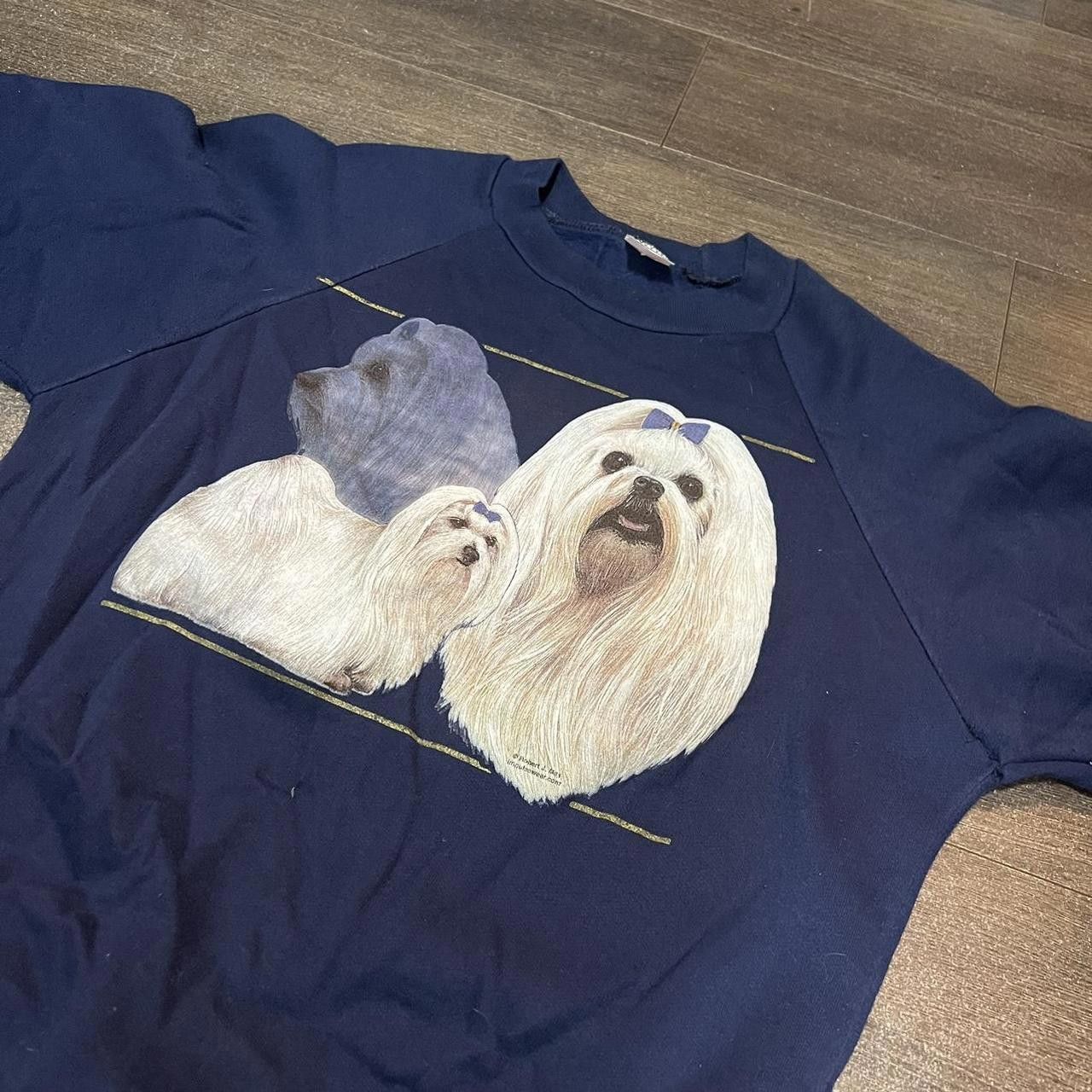 Designer Vintage Maltese Dogs Crewneck Sweatshirt Size US S / EU 44-46 / 1 - 3 Thumbnail