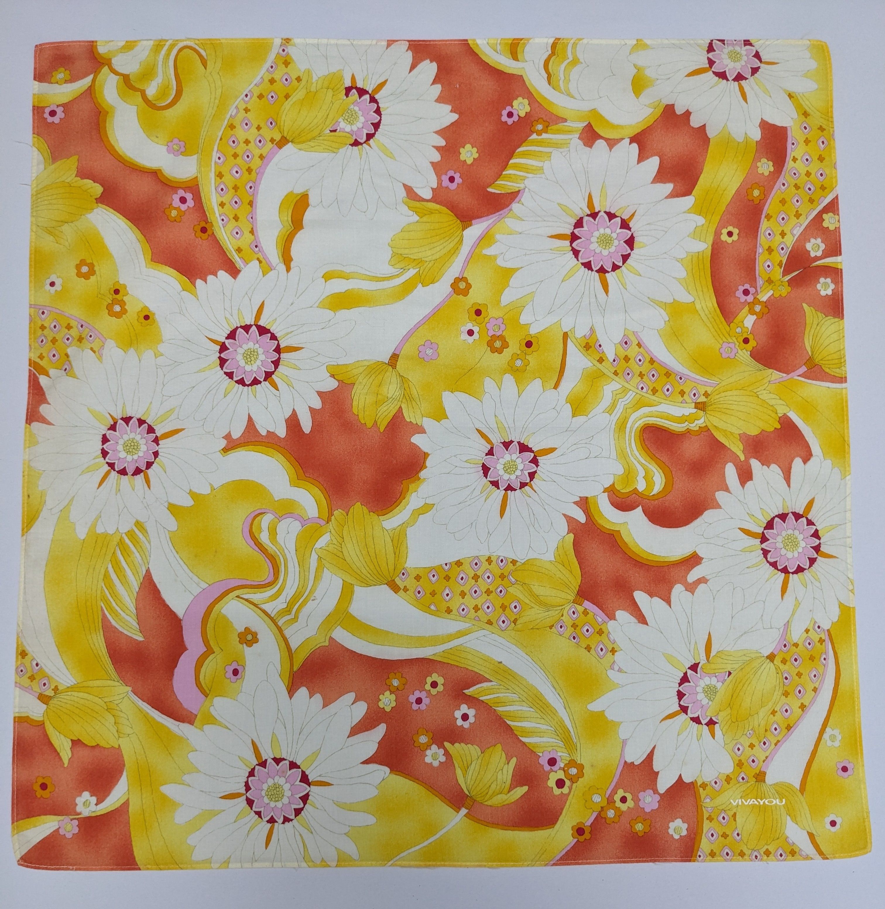 Japanese Brand Vintage Vivayou Japan Designer Floral Mod Psychedelic Size ONE SIZE - 3 Thumbnail