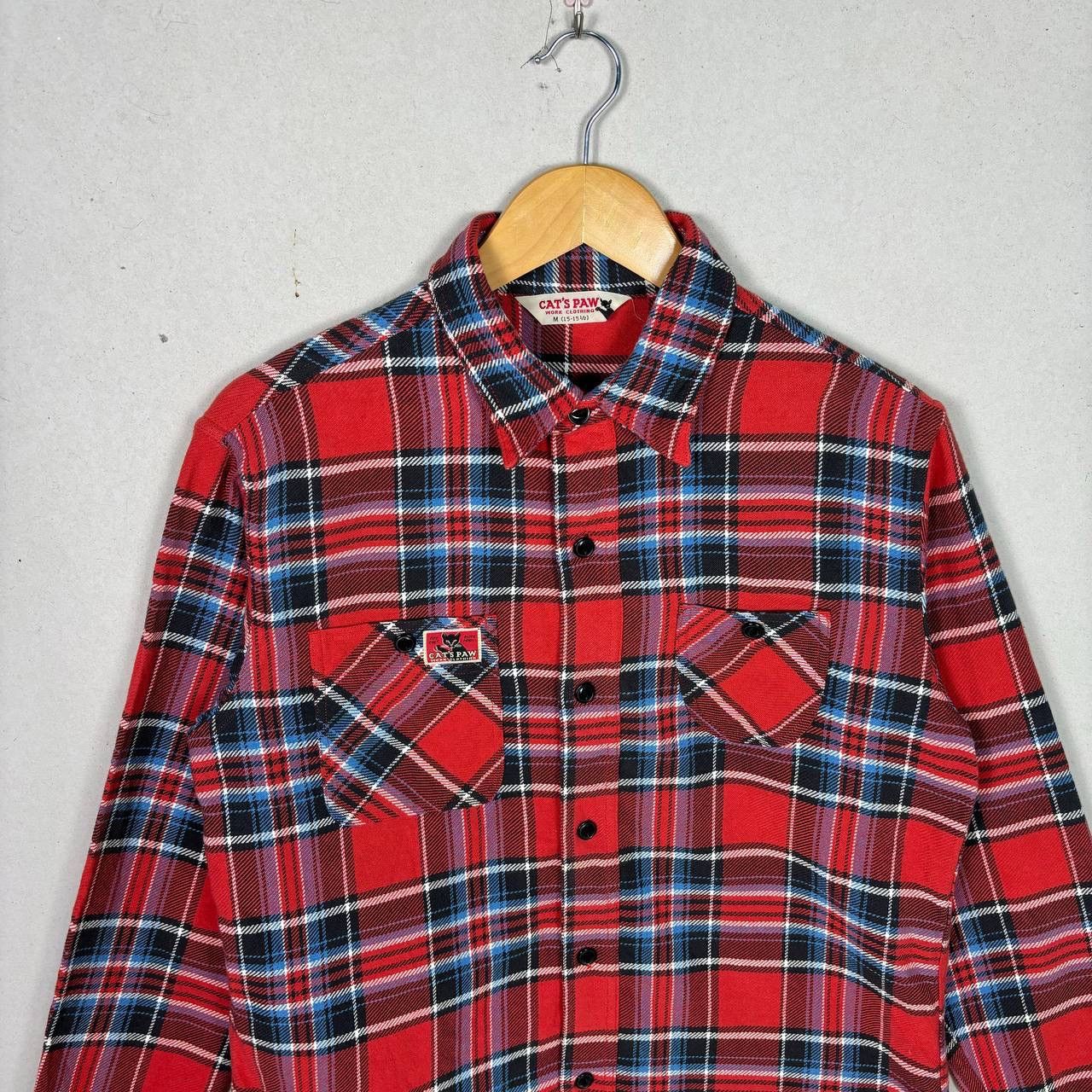 CAT'S PAW × Vintage Vintage Cat’s Paw Harajuku Tartan Punk Shirt Size US M / EU 48-50 / 2 - 3 Thumbnail