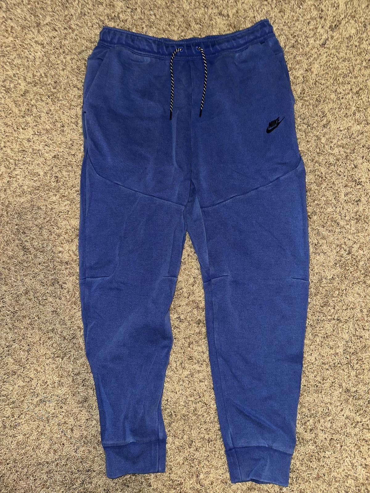 Nike Nike Sportswear Men's Deep Royal Washed Tech Fleece Joggers Pants Size US 34 / EU 50 - 1 Thumbnail
