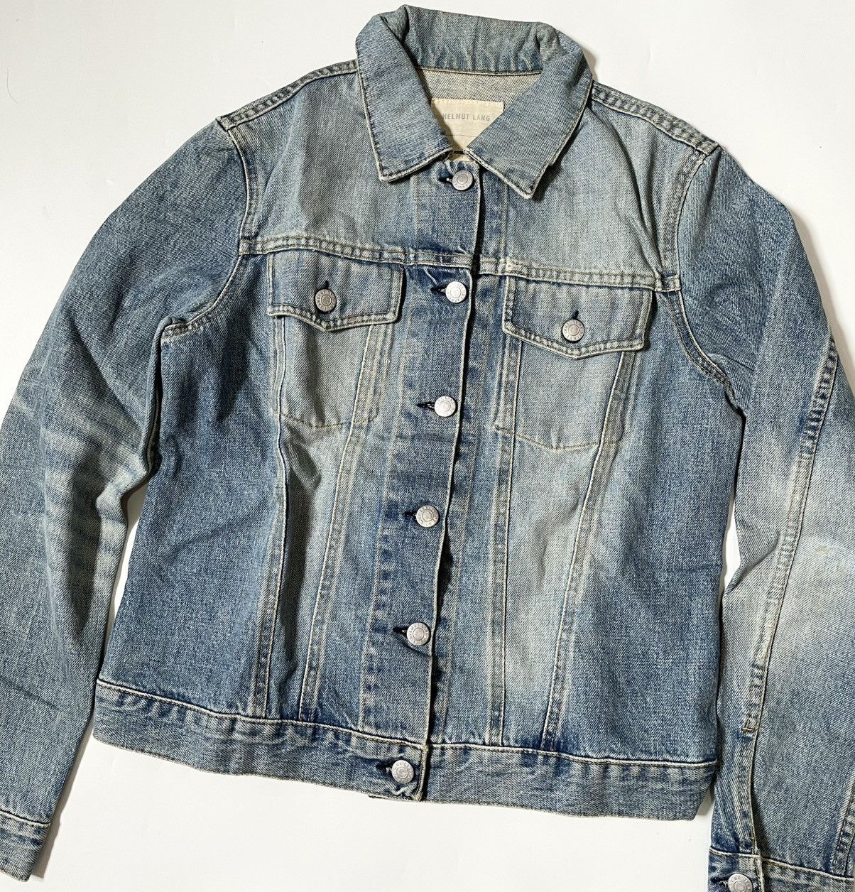 Helmut Lang Vintage helmut lang sanded denim jacket Size US S / EU 44-46 / 1 - 6 Thumbnail