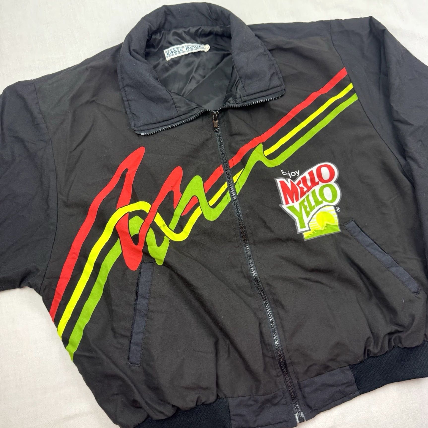 Vintage VINTAGE Eagle Ridge Jacket Mens Bomber Full Zip 80s 90s Black Size L Regular Adults Size US L / EU 52-54 / 3 - 2 Thumbnail
