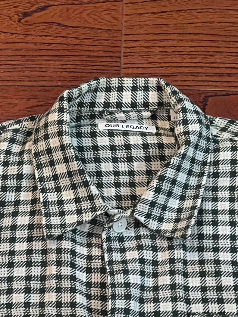 Our Legacy our legacy White and green plaid shirt 2504-Nextarrow Size US M / EU 48-50 / 2 - 2 Thumbnail