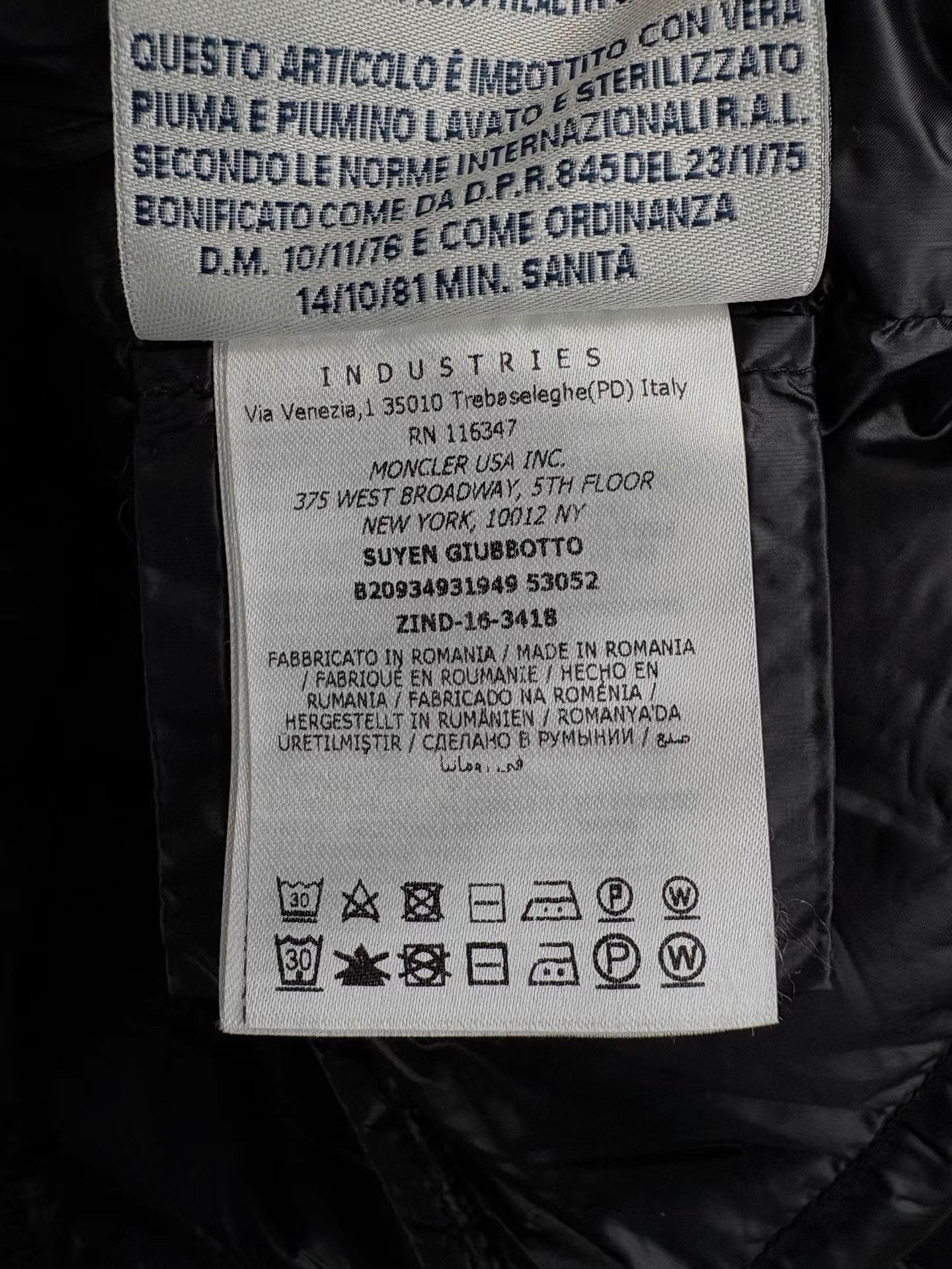 Moncler MONCLER SUYEN Black Long Down Jacket Size US L / EU 52-54 / 3 - 6 Thumbnail