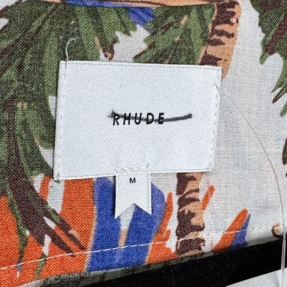 Rhude Rhude Le Fleur Linen Shirt White Multi Men’s Medium Size US M / EU 48-50 / 2 - 3 Thumbnail