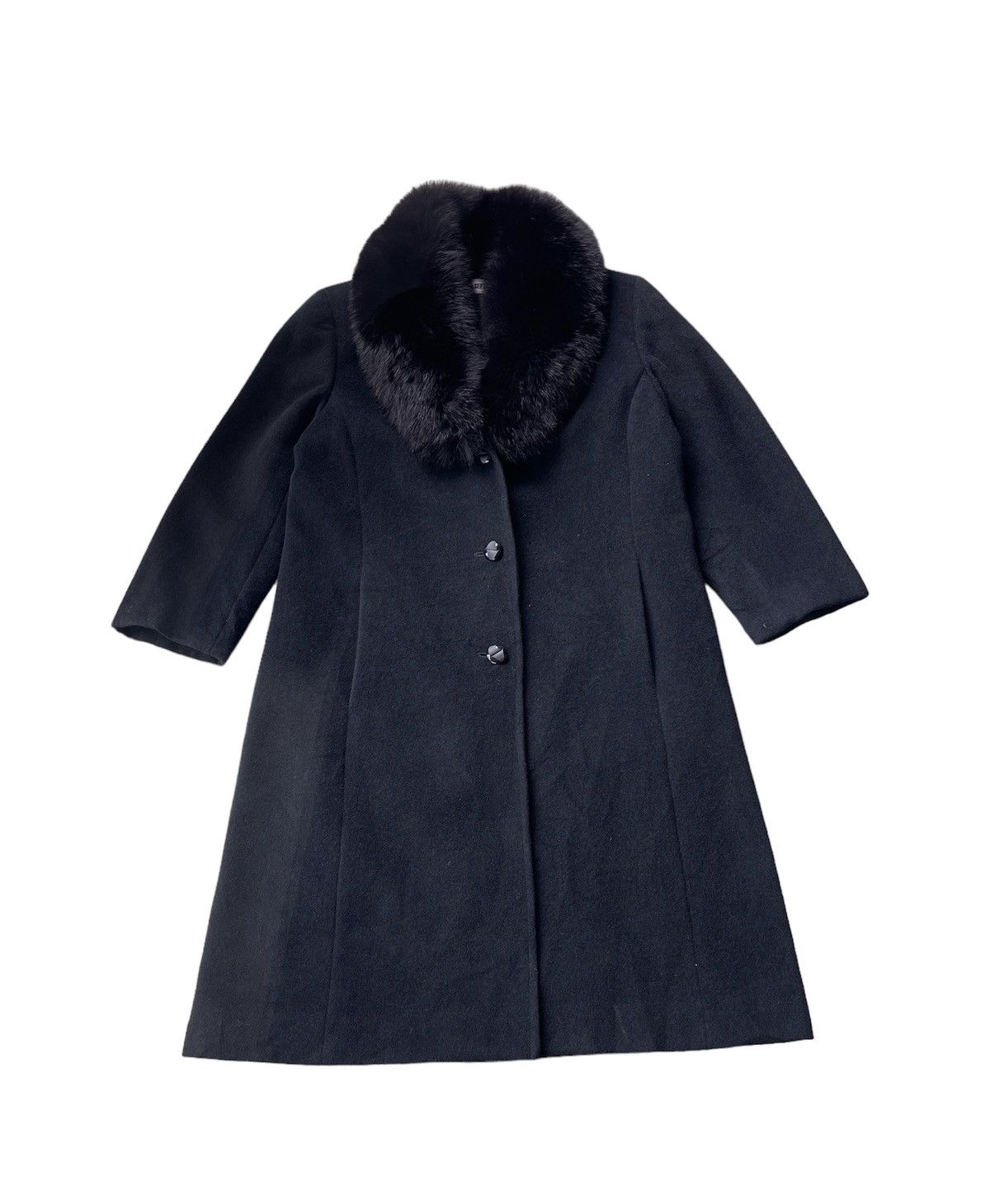 Japanese Brand Mink Fur Wool Long Coat Size S / US 4 / IT 40 - 1 Thumbnail