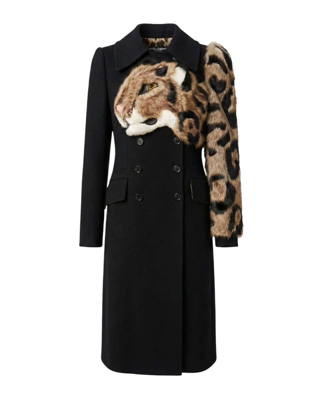 Dolce & Gabbana F/W 2017 RUNWAY RACCON TIGER WOOL COAT Size S / US 4 / IT 40 - 1 Thumbnail