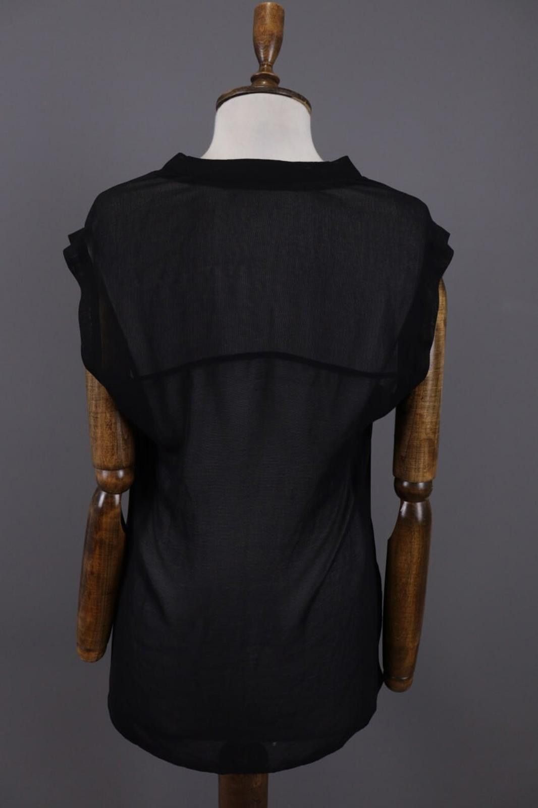Alexander Wang T Alexander Wang Black V-Neck Stretch Top Shirt Size XS Size S / US 4 / IT 40 - 7 Thumbnail