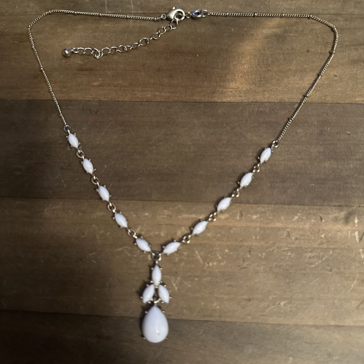 Vintage Vintage Avon NR gold tone white stones lavalier necklace Size ONE SIZE - 2 Thumbnail