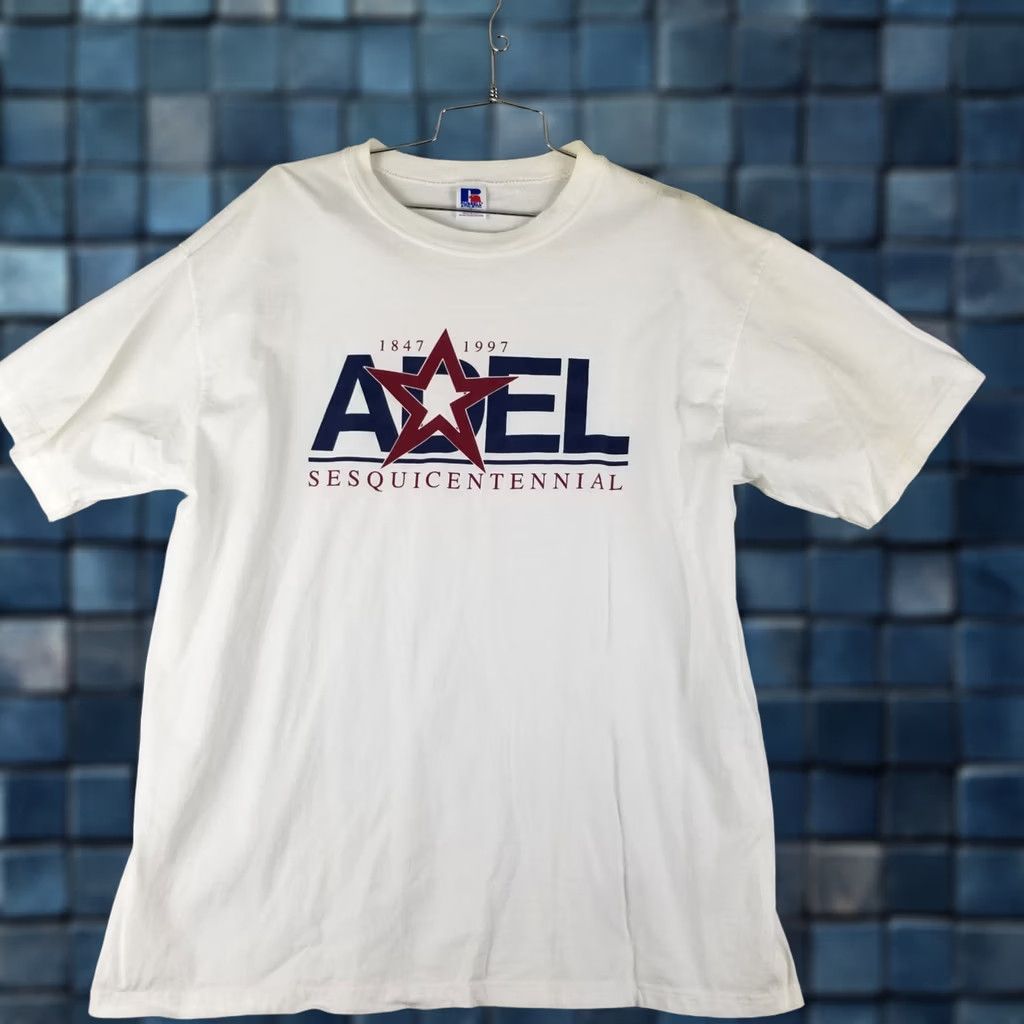 Vintage Vintage Russell T-Shirt Men XL White USA Sesquicentennial 150 Adel Iowa Shirt Band USA Shirt XiL Mens Size US XL / EU 56 / 4 - 1 Thumbnail