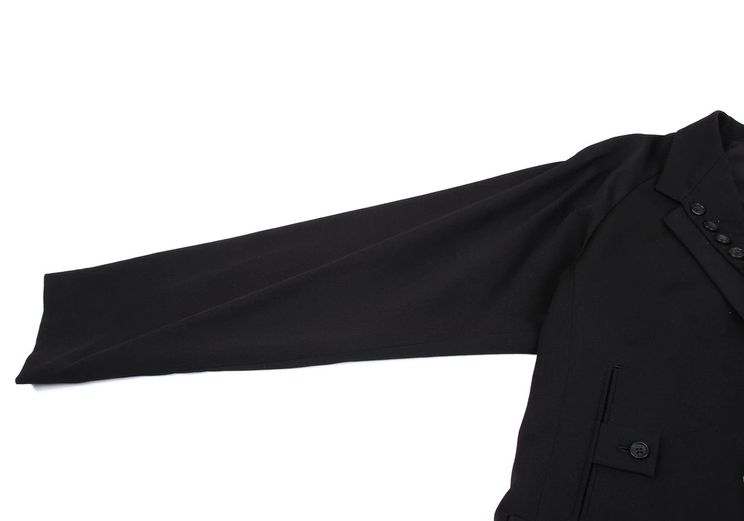 Yohji Yamamoto Yohji Yamamoto Wool Gabardine Jacket Black 3 Size US L / EU 52-54 / 3 - 8 Thumbnail