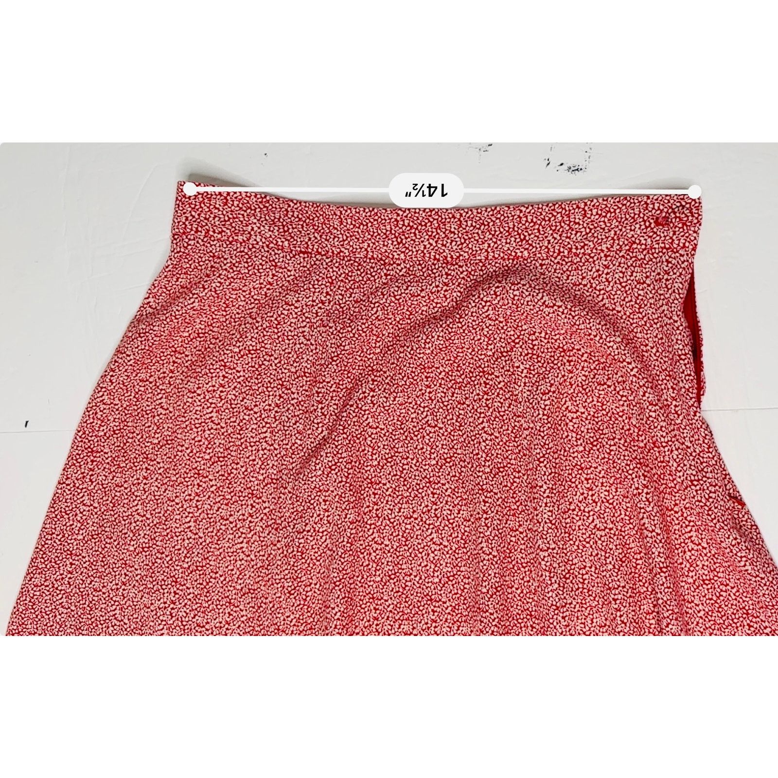 Other Talbots Vintage 70s Midi Flare Skirt Red Floral 12 Prairie Size 34" / US 12 / IT 48 - 5 Thumbnail