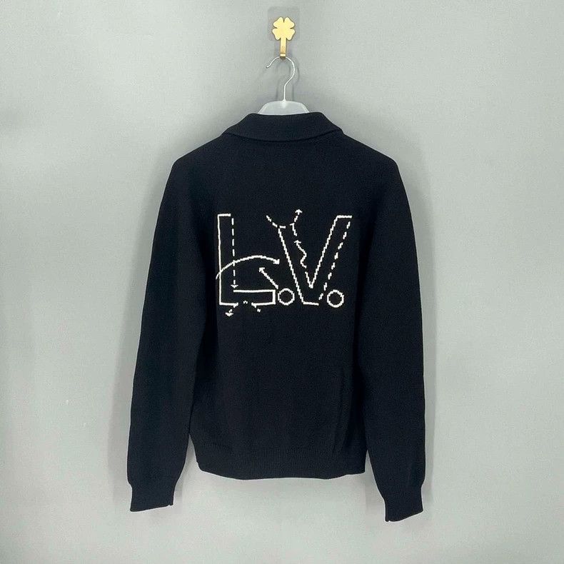 Louis Vuitton Louis Vuitton Black Knit Cardigan sweater Size US XL / EU 56 / 4 - 2 Thumbnail