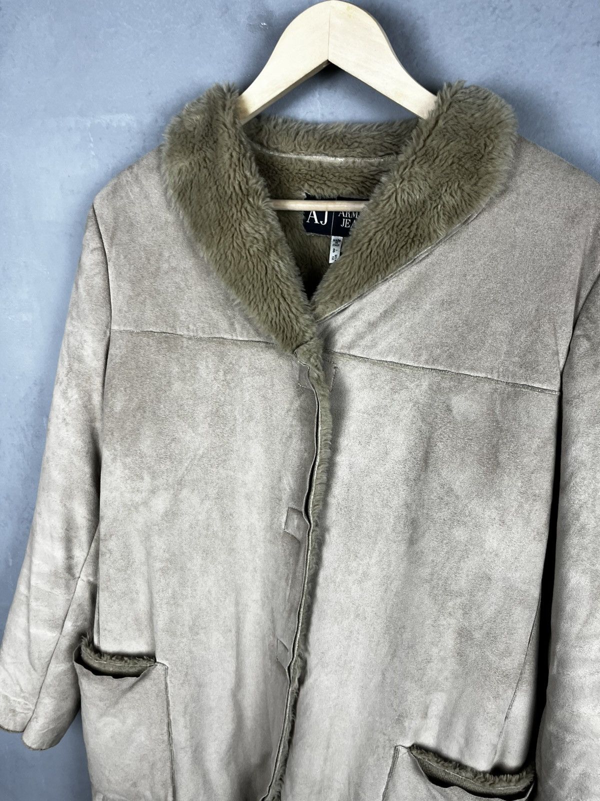 Giorgio Armani Armani cost shearling jacket vintage 90s huster glamour Size XL / US 12-14 / IT 48-50 - 9 Thumbnail