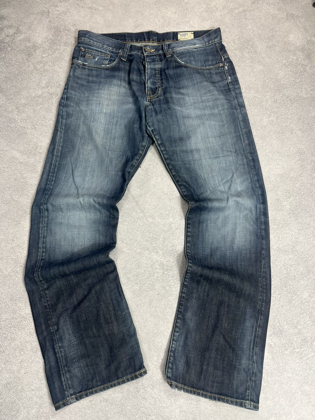 Vintage Vintage Streetwear G-Star Baggy Ripped Washed Denim Distress Size US 33 - 7 Thumbnail