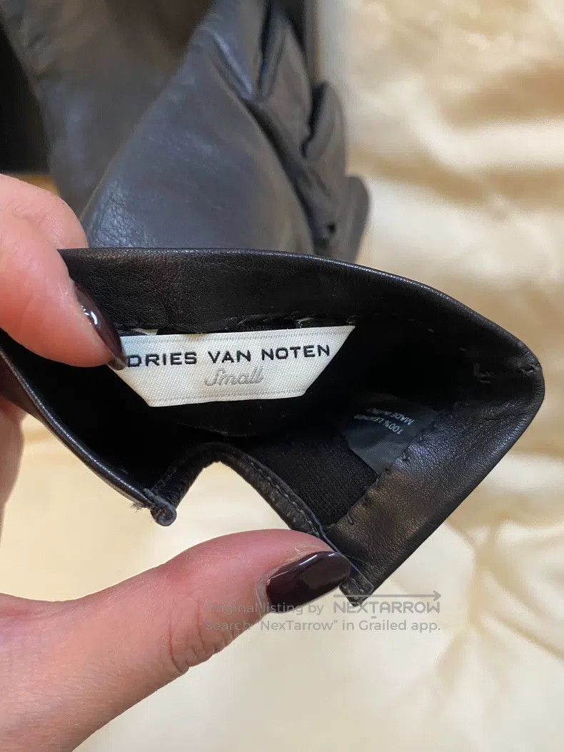 Dries Van Noten Dries Van Noten Charcoal Black Lambskin Gloves Size ONE SIZE - 7 Thumbnail