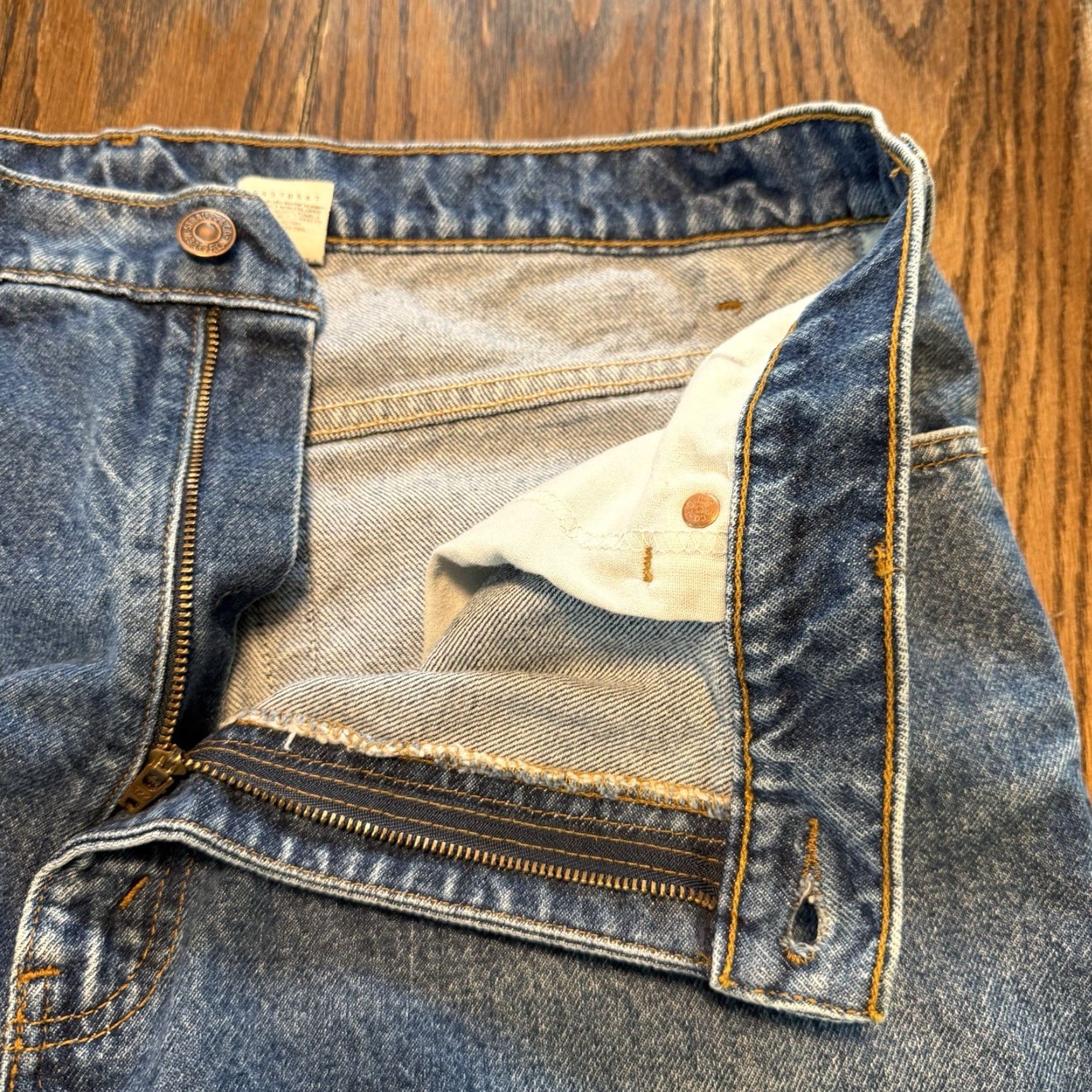 Levi's VINTAGE Levi’s 505 Men’s Straight Leg Jeans 38x31 Blue Denim Size US 38 / EU 54 - 5 Thumbnail