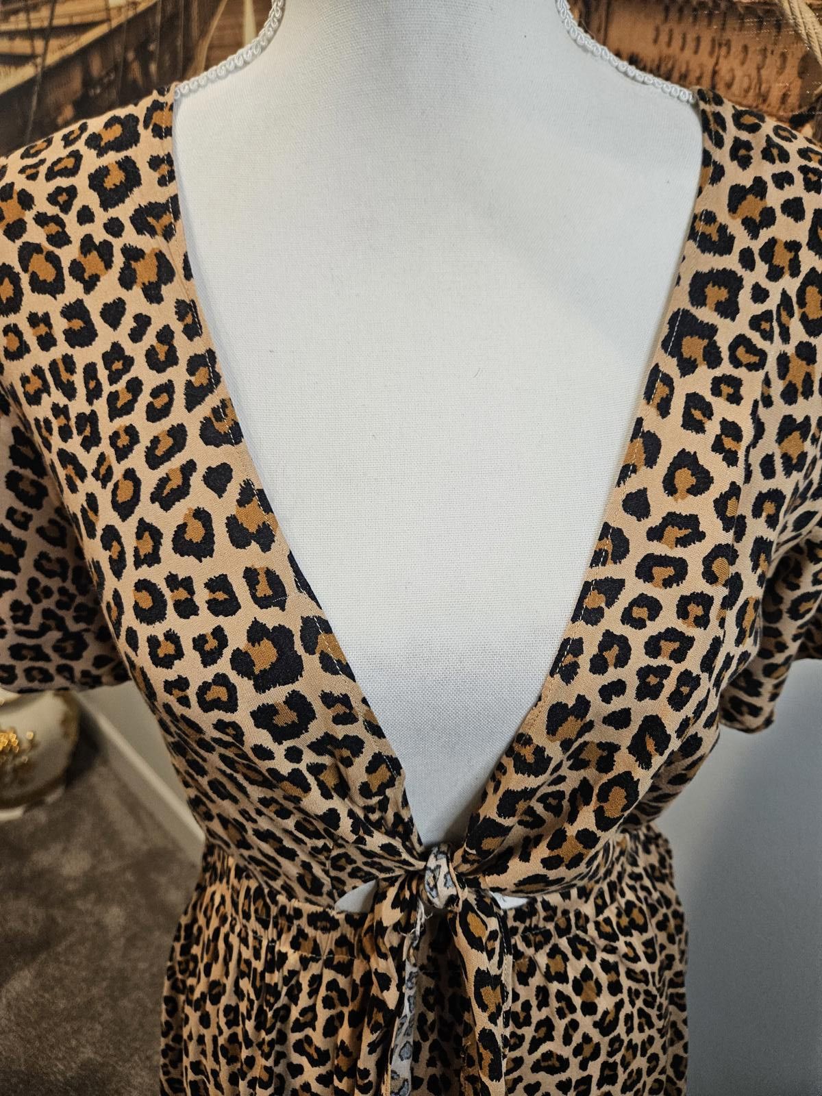 Designer Inthebeginning Los Angelas Leopard Print Hi-Low Dress Size S / US 4 / IT 40 - 11 Thumbnail