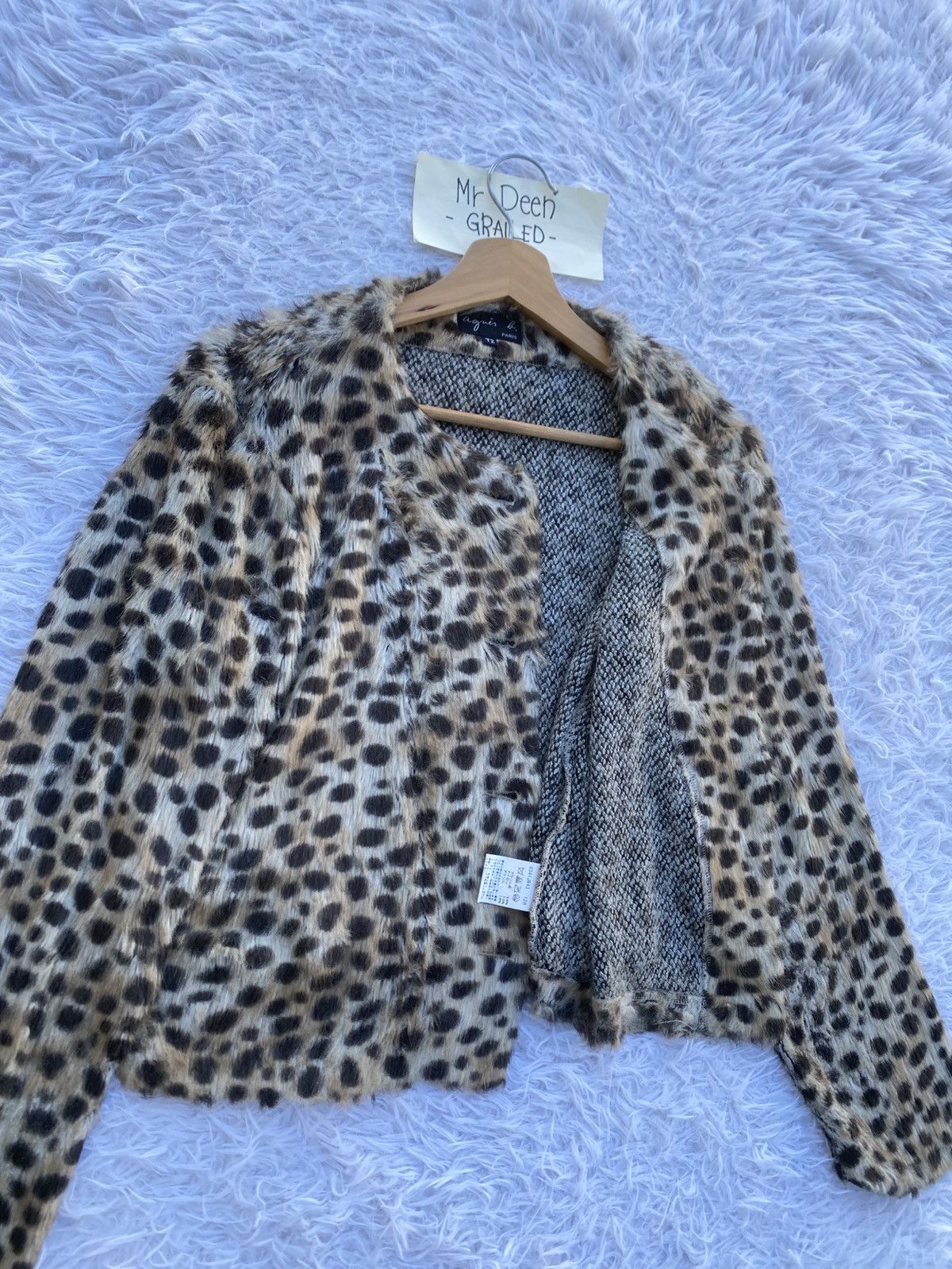 agnes b. Rare agnes b. Fur Leopard Gold Button Jacket Size M / US 6-8 / IT 42-44 - 9 Thumbnail