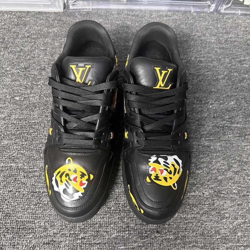 Louis Vuitton Nigo x Louis Vuitton Black Casual Sneakers -2508 Size US 8.5 / IT 38.5 - 2 Thumbnail