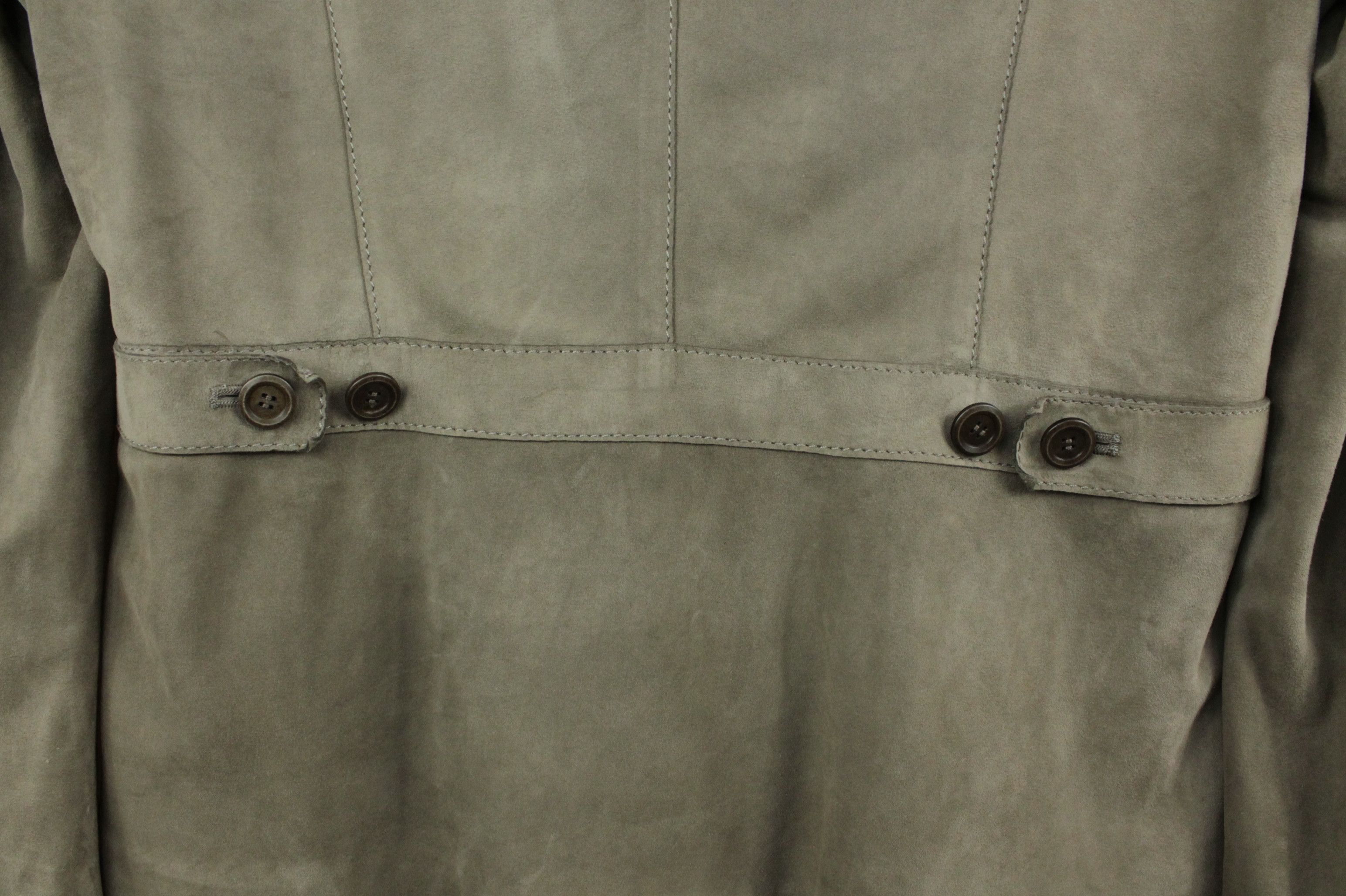 Genuine Leather × Hugo Boss Hugo Boss Gray Suede Leather Women's Jacket Size L / US 10 / IT 46 - 6 Thumbnail