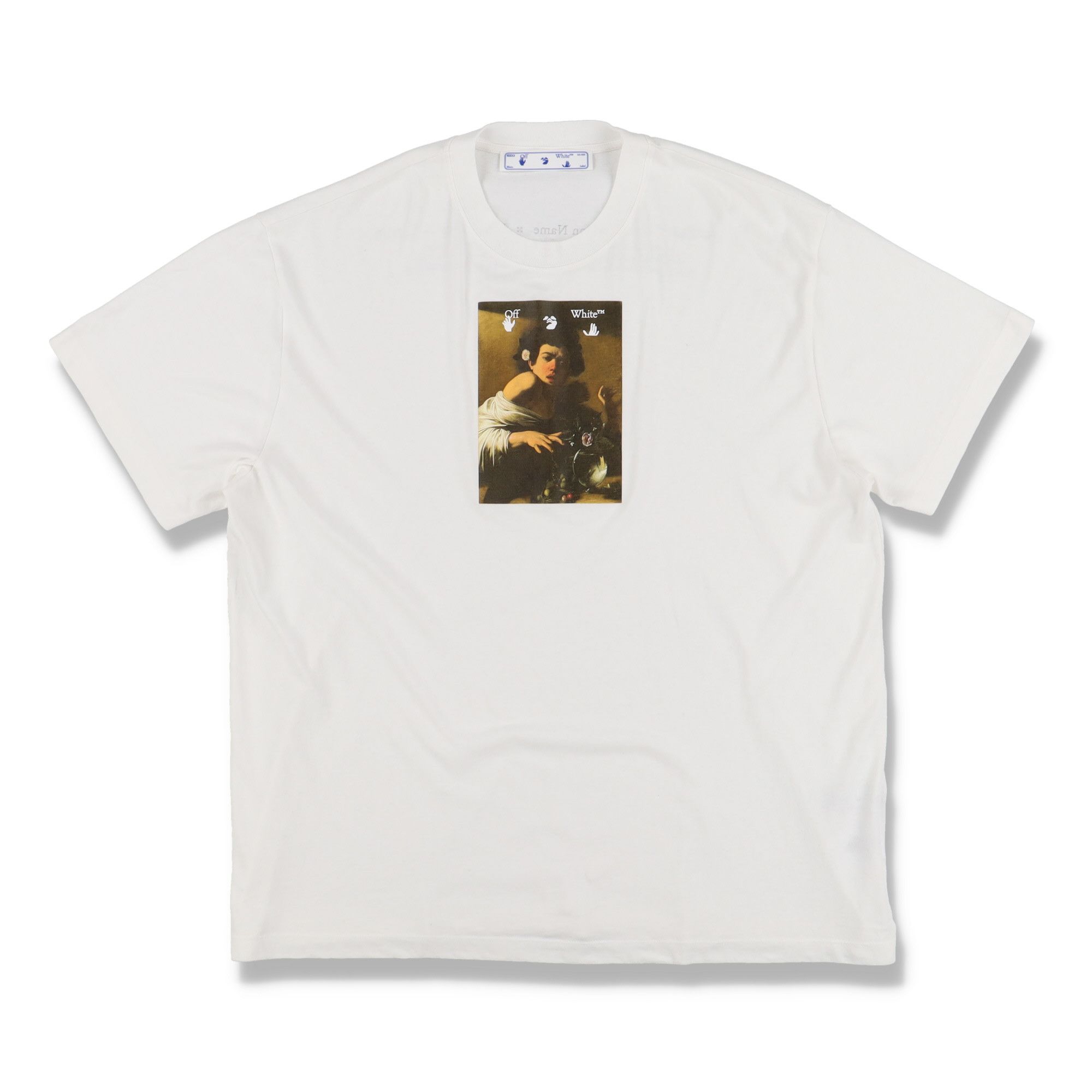Off-White White Caravaggio Boy Oversized T-Shirt Size US XL / EU 56 / 4 - 1 Thumbnail