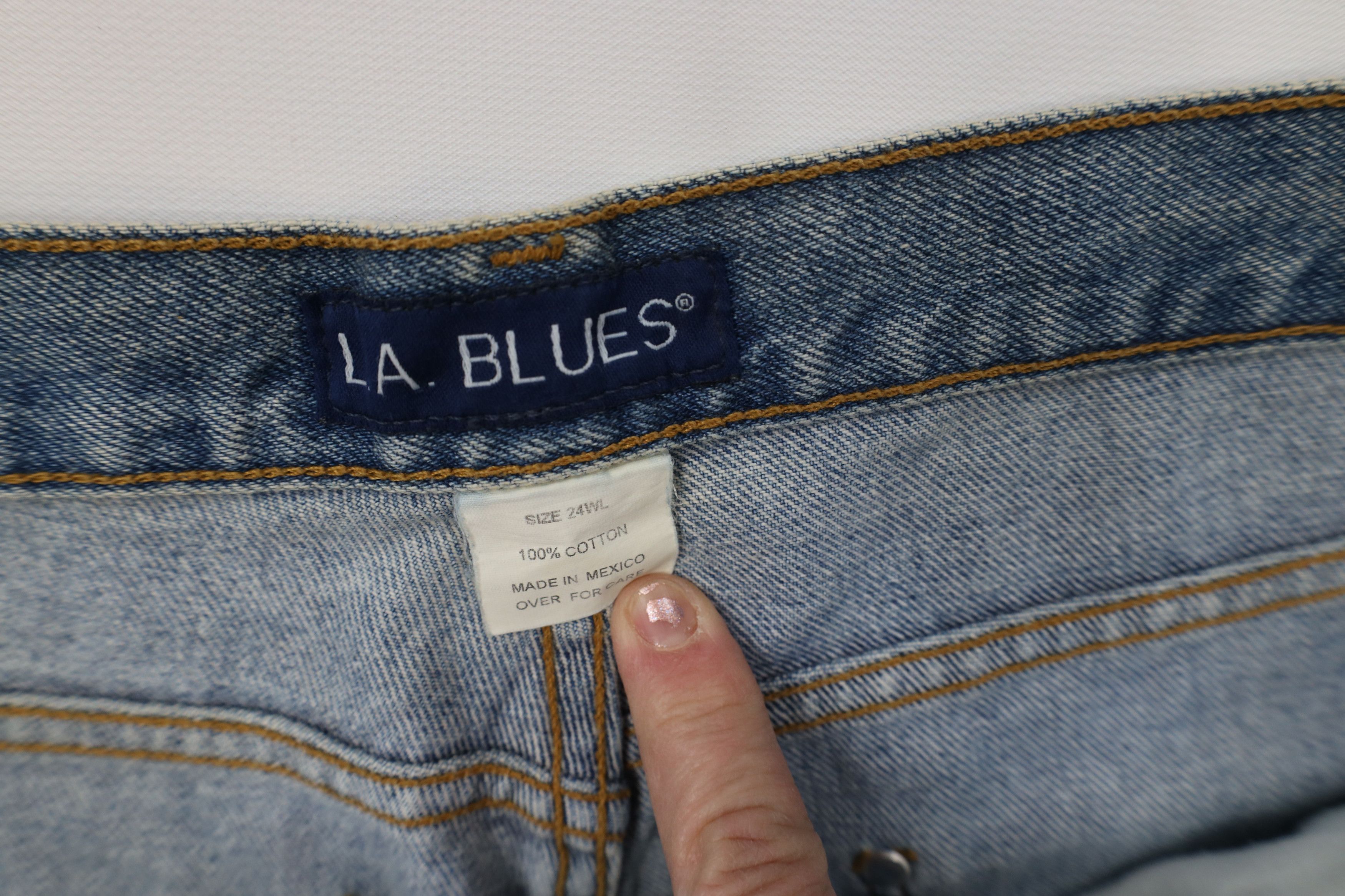 Vintage Deadstock Vintage 90s Streetwear Fit Denim Jeans Blue Cotton Size 24" / US 00 / IT 34 - 8 Thumbnail