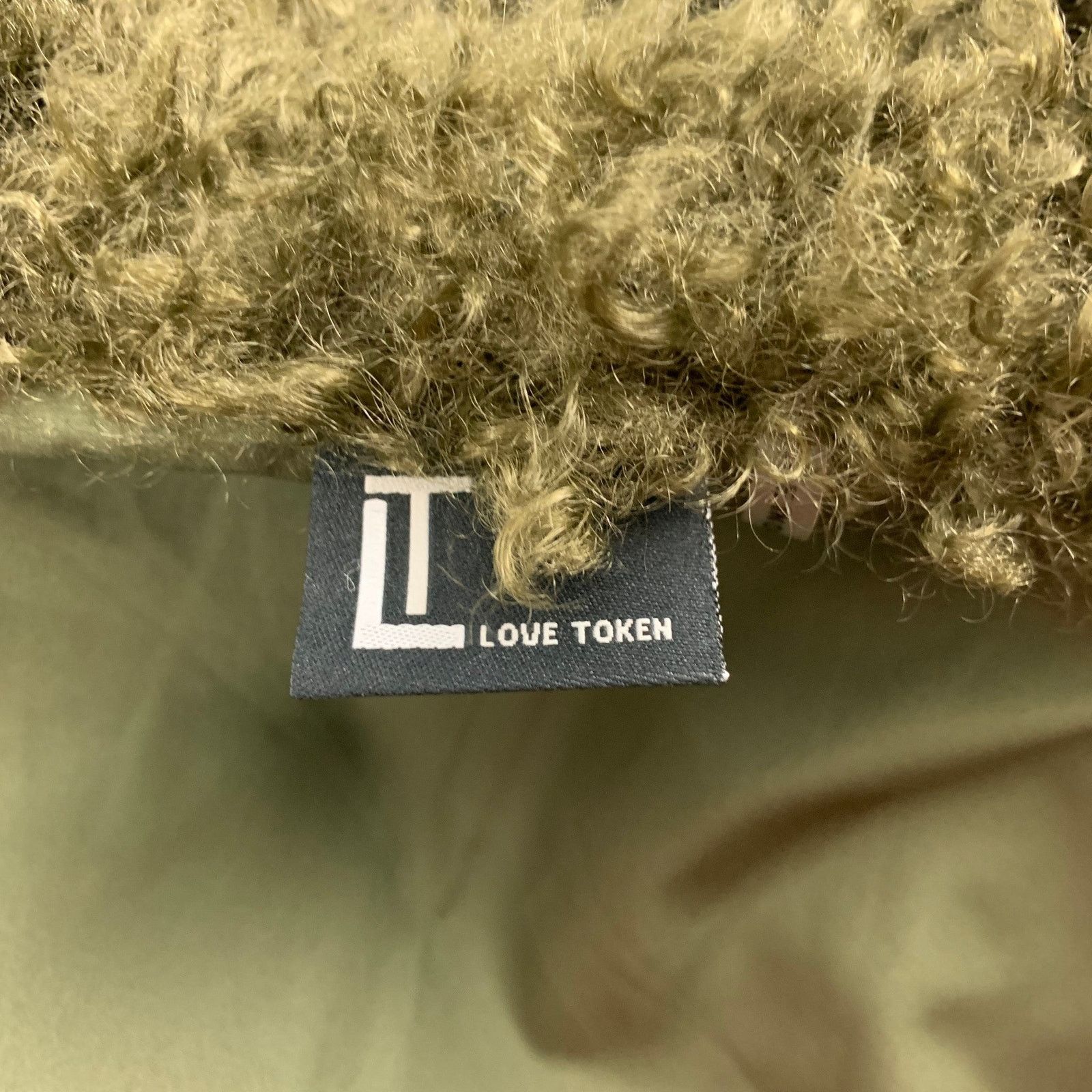 Other LOVE TOKEN Size S Olive Polyester Textured Collarless Coat Size S / US 4 / IT 40 - 6 Thumbnail