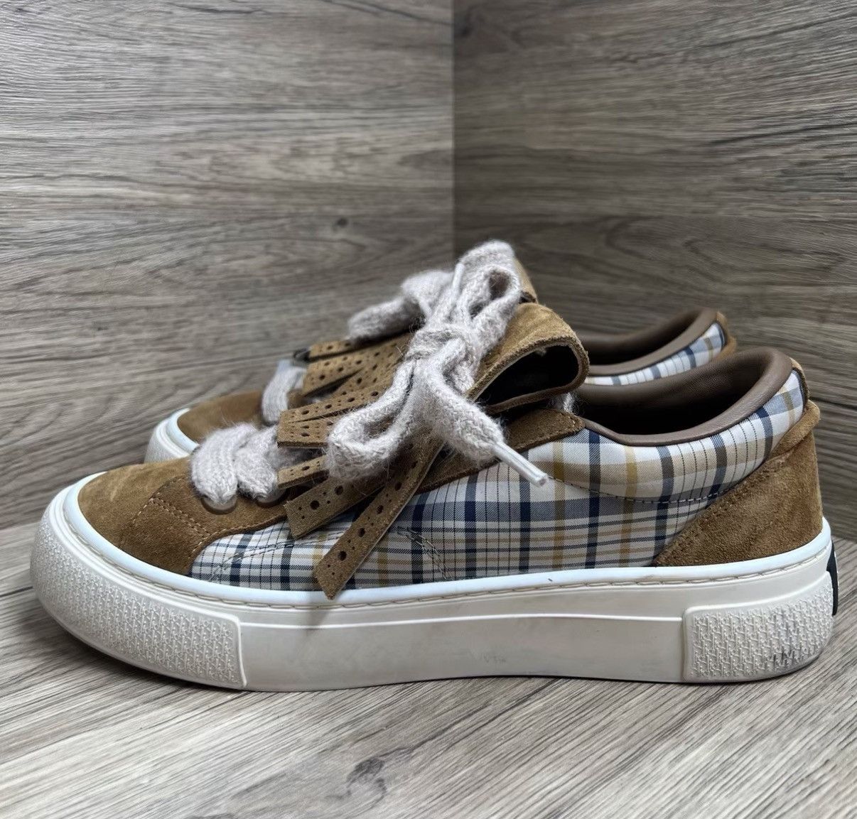 Dior Dior B33 Spin Brown Checkered Biscuit Sneakers J41 Size US 8.5 / EU 41-42 - 1 Thumbnail