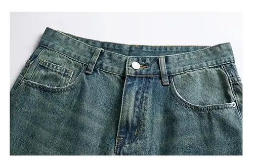Japanese Brand Noriko x Kanou Washed Green Relaxed Wide Leg Jeans Size US 32 / EU 48 - 7 Thumbnail