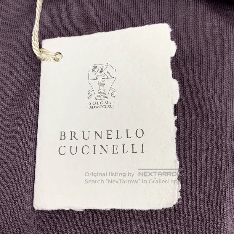 Brunello Cucinelli Brunello Cucinelli Purple cotton V-neck long sleeve sweate Size US M / EU 48-50 / 2 - 8 Thumbnail