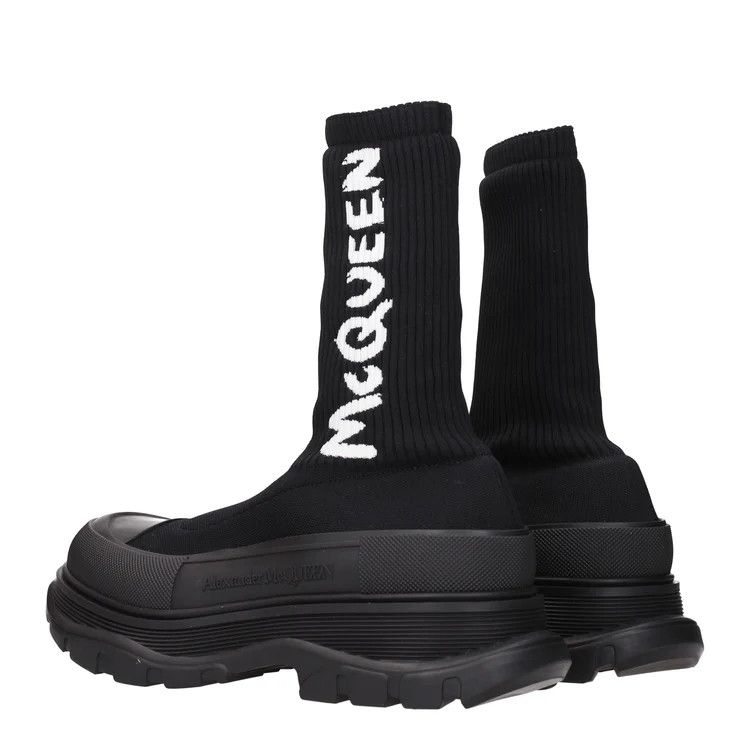 Alexander McQueen o1y1024 Hi-Top Sneakers in Black Size US 9 / EU 42 - 4 Thumbnail
