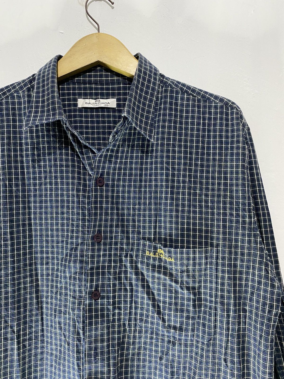 Balenciaga Vintage balenciaga tartan button shirt Size US XL / EU 56 / 4 - 2 Thumbnail