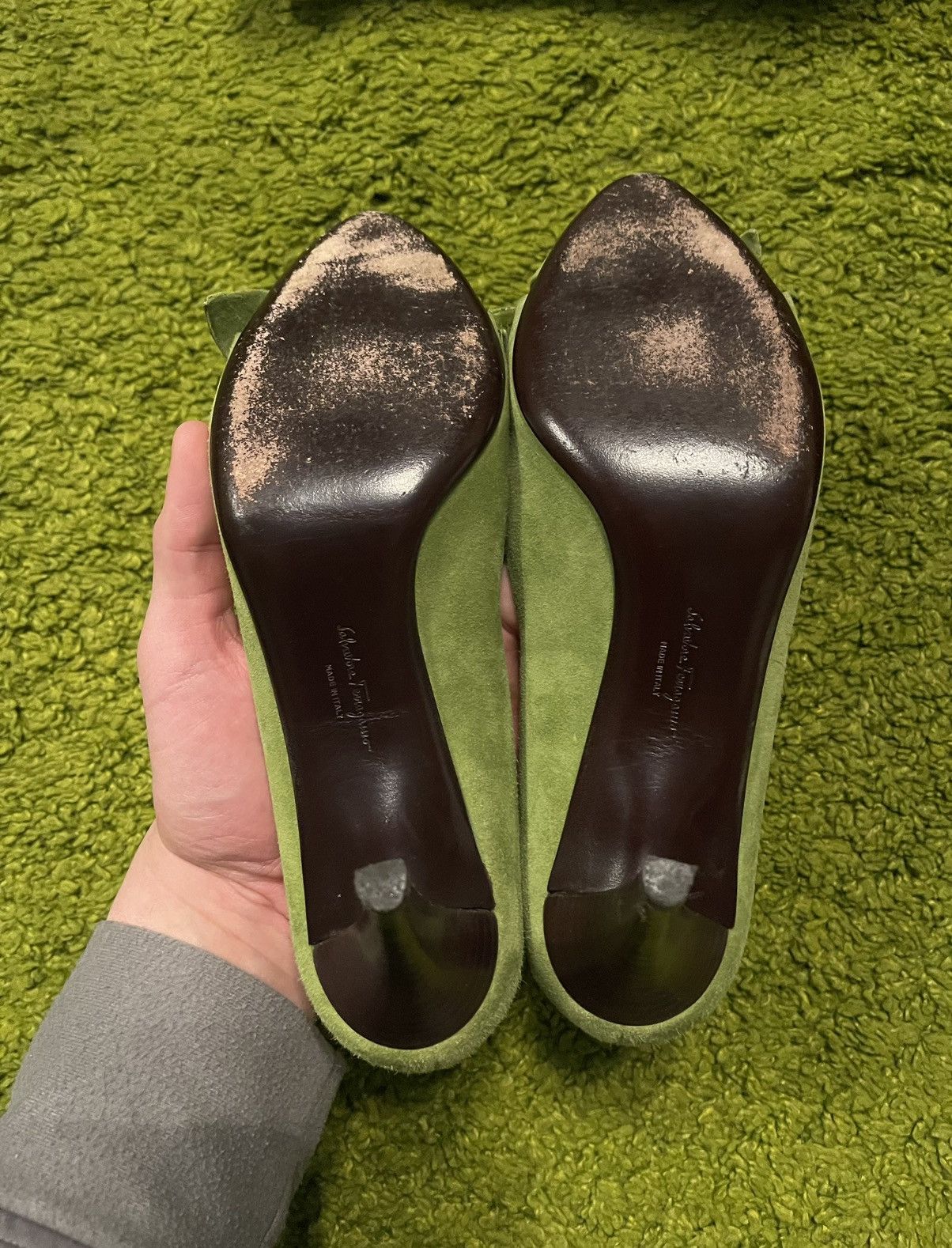 Designer × Salvatore Ferragamo 🐍 Salvatore Ferragamo real leather heels shoes Size US 8.5 / IT 38.5 - 5 Thumbnail